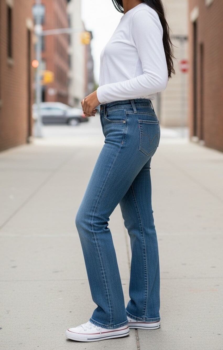 Vintage LEVIS 518 Jeans Superlow Bootcut Jeans Denim Y2K Size 7 Short 3585-12